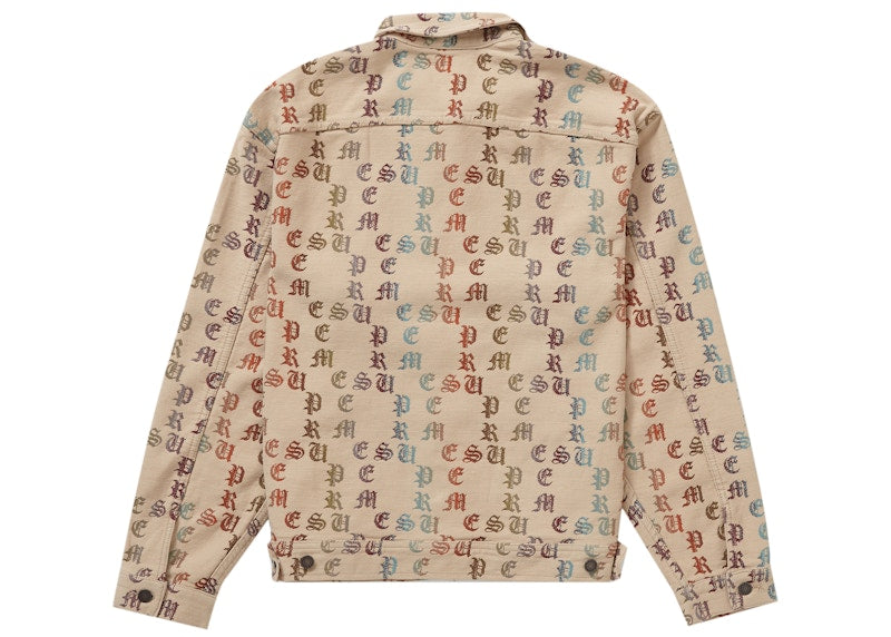 Supreme Gradient Jacquard Denim Work Jacket Tan