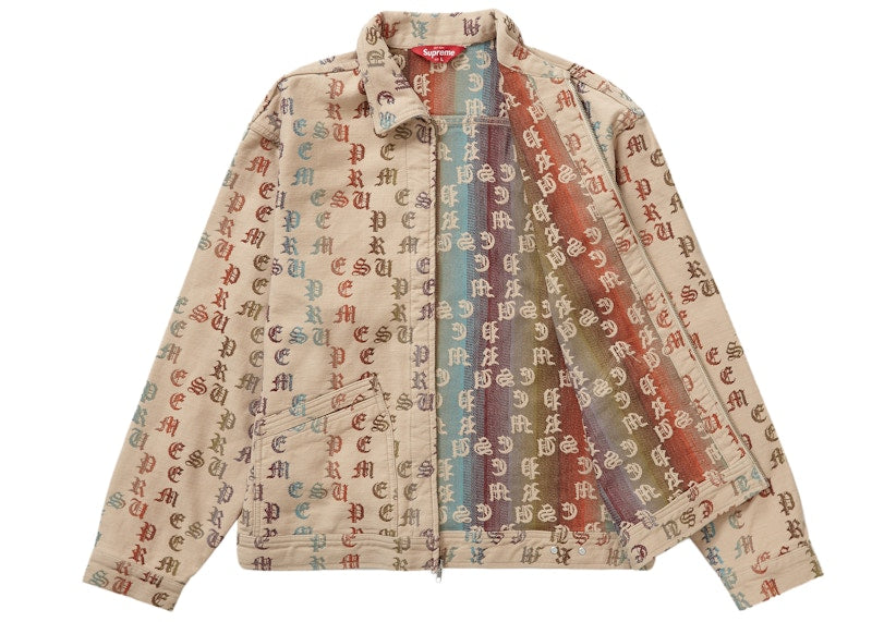Supreme Gradient Jacquard Denim Work Jacket Tan
