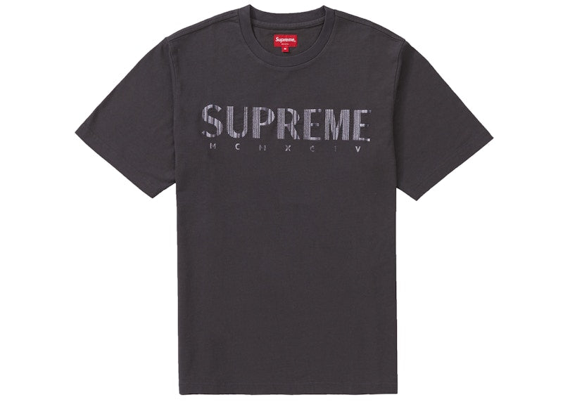 Supreme Gradient Logo Tee Dusty Black
