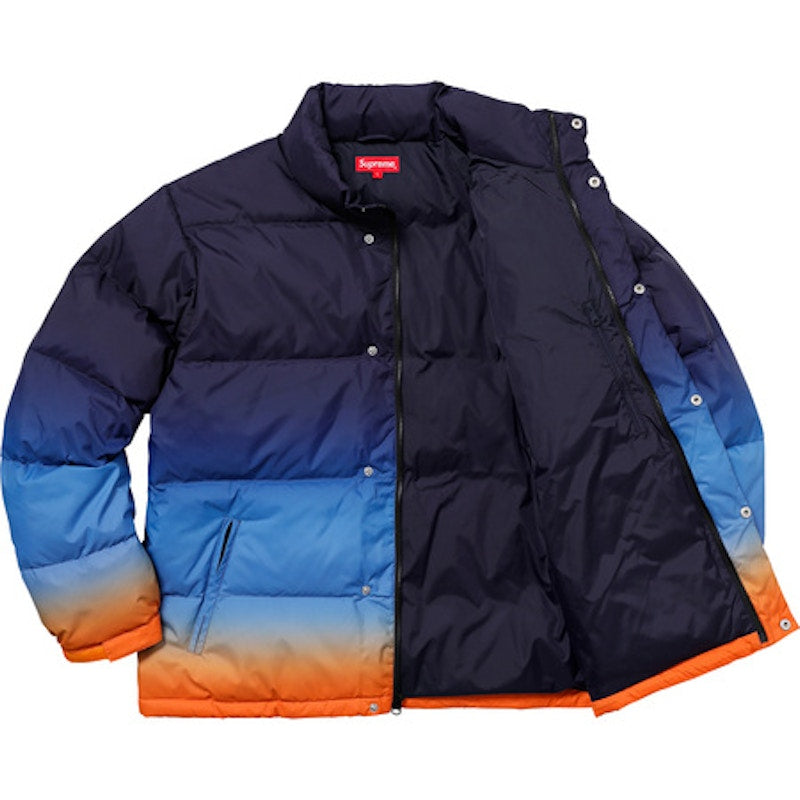 Supreme Gradient Puffy Jacket Navy