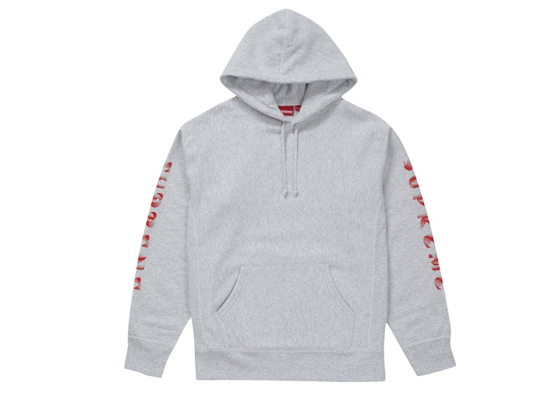Supreme Gradient Sleeve Hooded Sweatshirt Ash Grey