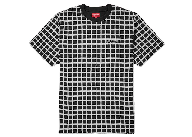 Supreme Grid Jacquard S/S Top Black