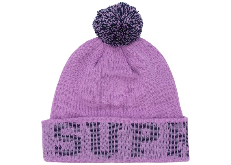 Supreme Grid Logo Beanie Light Purple