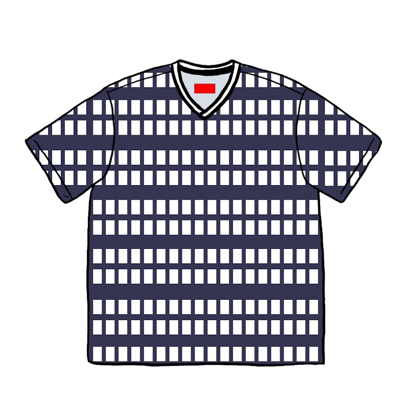 Supreme Grid Soccer Jersey Navy