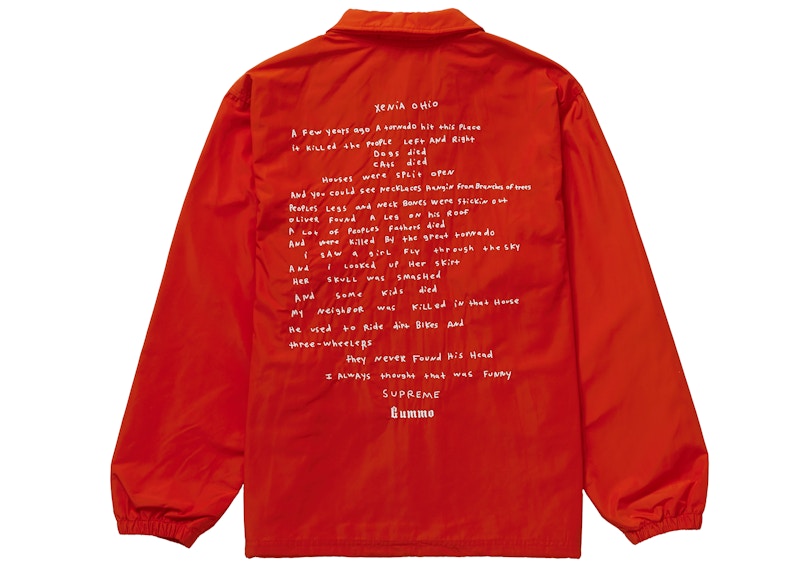 Supreme Gummo Coaches Jacket Red