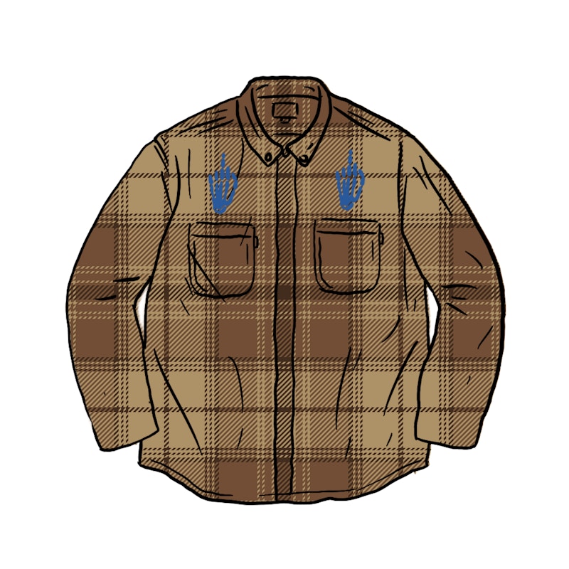 Supreme HYSTERIC GLAMOUR Plaid Flannel Shirt Brown