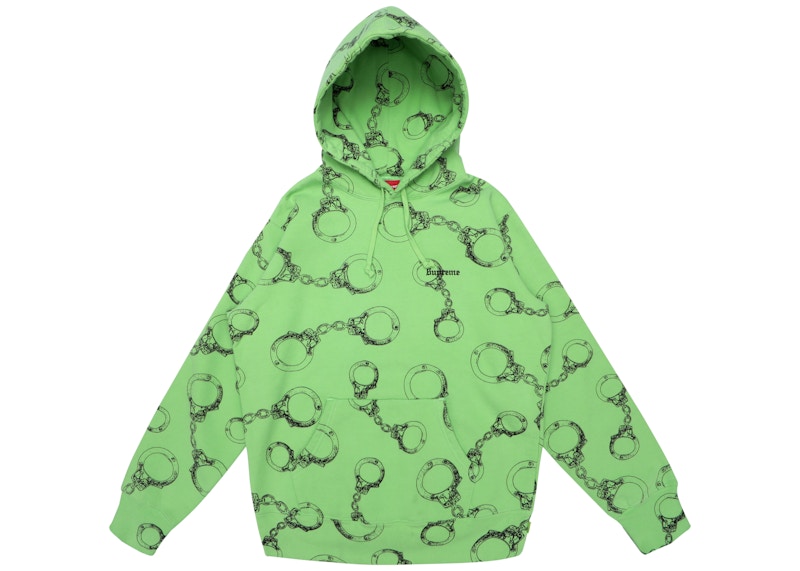 Supreme Handcuffs Hooded Sweatshirt Bright Green