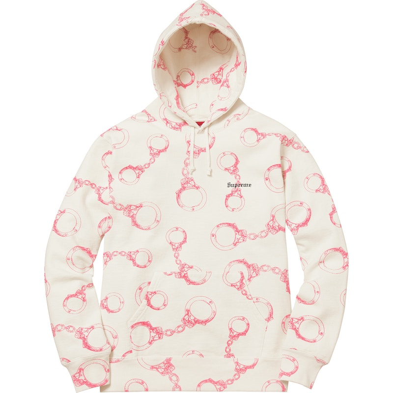 Supreme Handcuffs Hooded Sweatshirt White