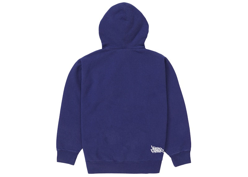 Supreme Handstyle Hooded Sweatshirt Washed Navy