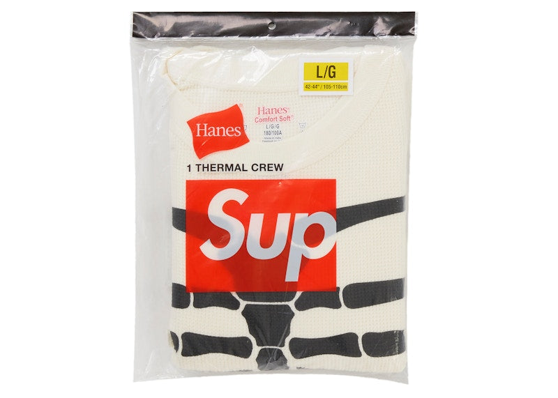 Supreme Hanes Bones Thermal Crew FW25 (1 Pack) White