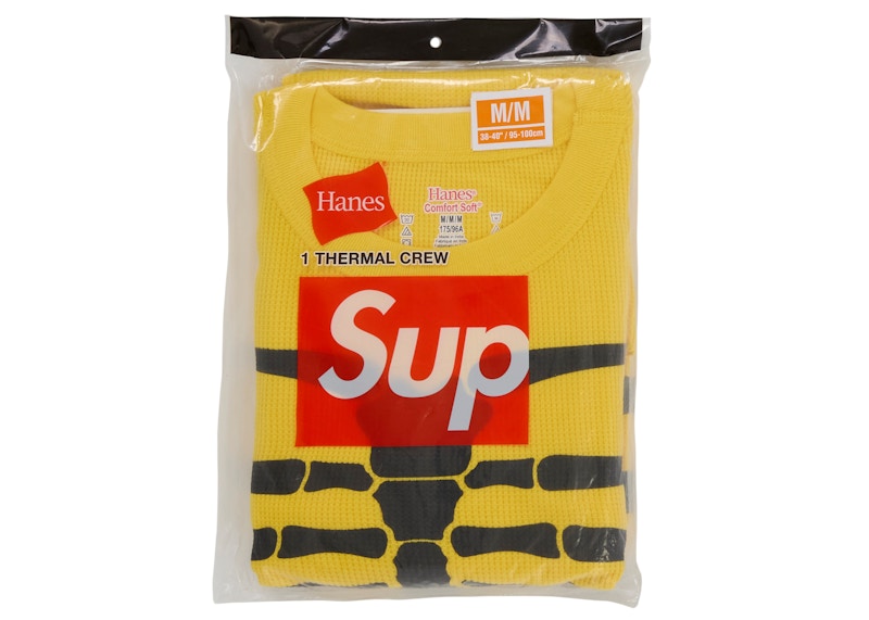 Supreme Hanes Bones Thermal Crew FW25 (1 Pack) Yellow