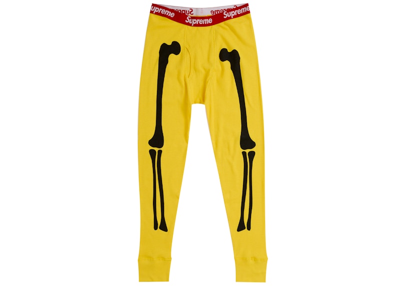 Supreme Hanes Bones Thermal Pant FW25 (1 Pack) Yellow