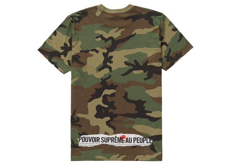 Supreme Headline Tee Woodland Camo
