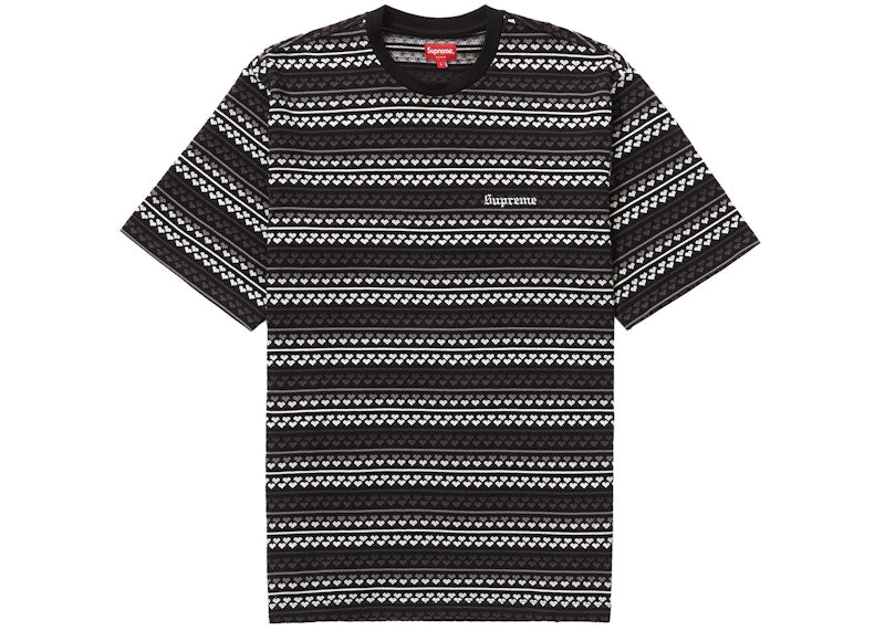 Supreme Hearts Jacquard S/S Top Black