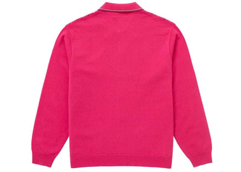 Supreme Herringbone Cardigan Pink