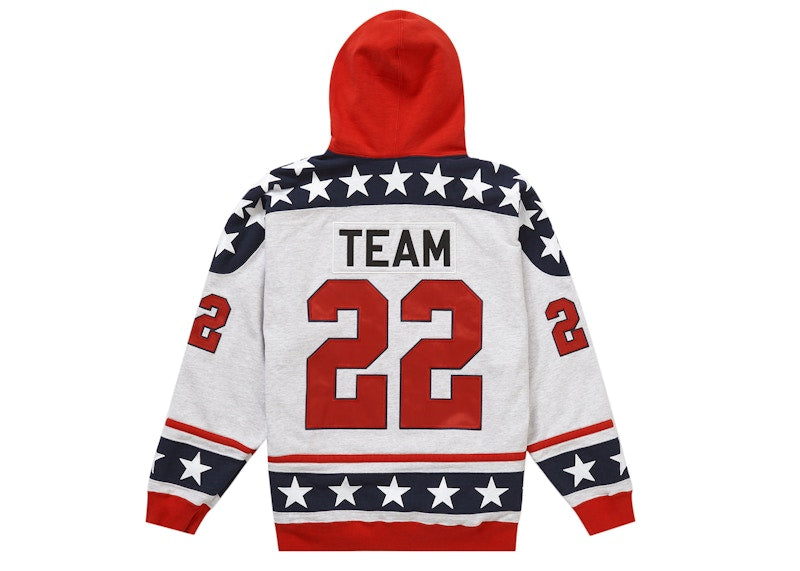 Supreme Hockey Hooded Sweatshirt (FW22) Ash Grey
