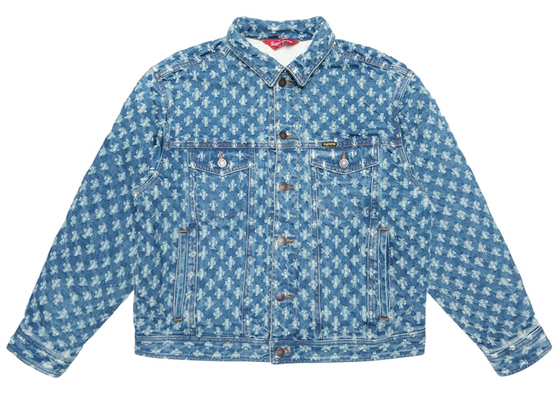 Supreme Hole Punch Denim Trucker Jacket Blue