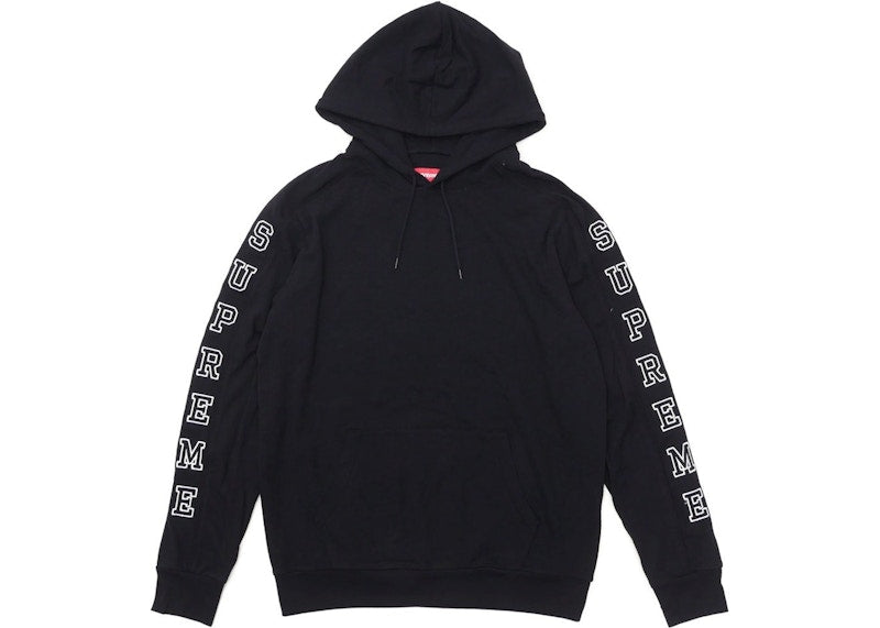 Supreme Hooded Sleeve Stripe Top Black