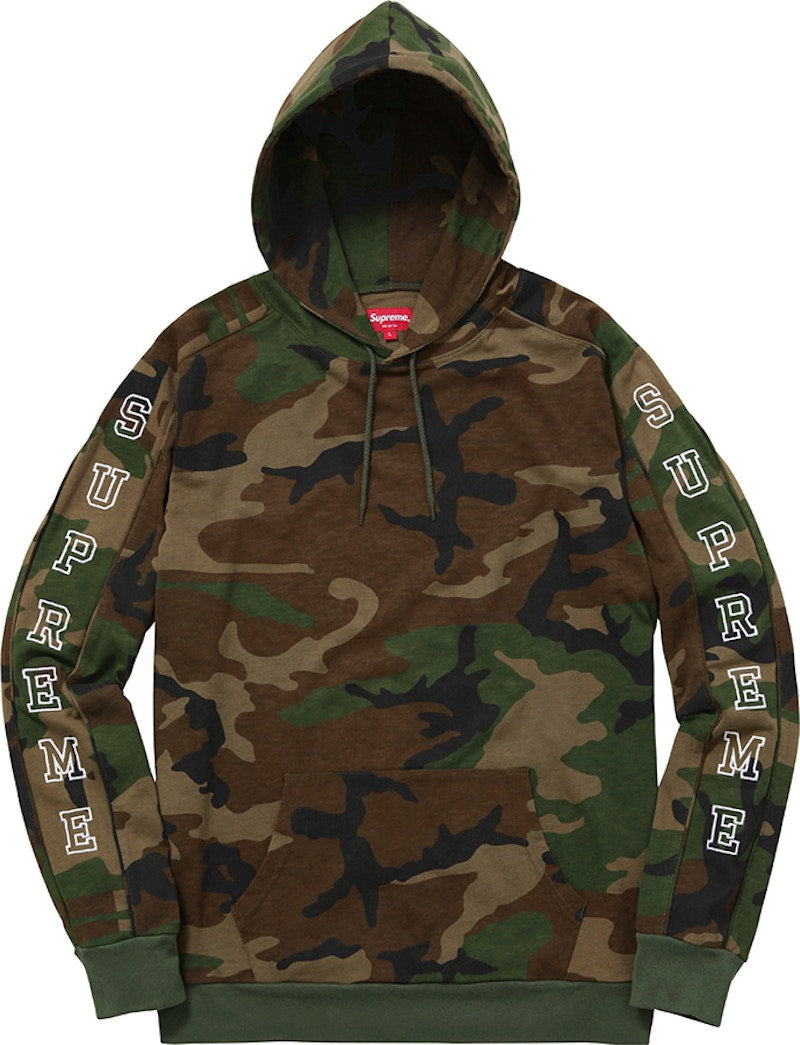 Supreme Hooded Sleeve Stripe Top Camo
