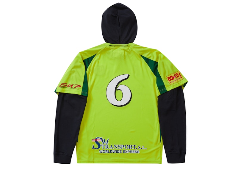 Supreme Hooded Soccer Jersey Bright Yellow