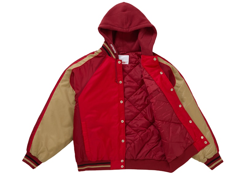 Supreme Hooded Stadium Jacket Red