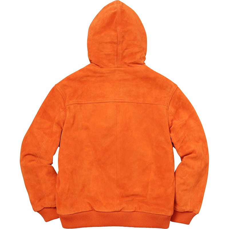 Supreme Hooded Suede Work Jacket Orange