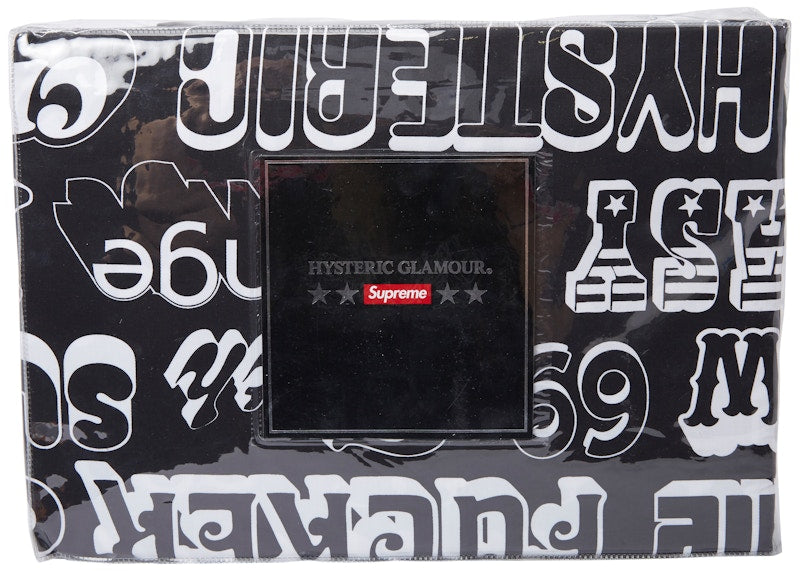 Supreme Hysteric Glamour Text Duvet + Pillow Set Black