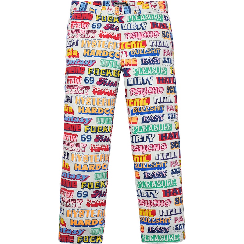 Supreme Hysteric Glamour Text Work Pant White