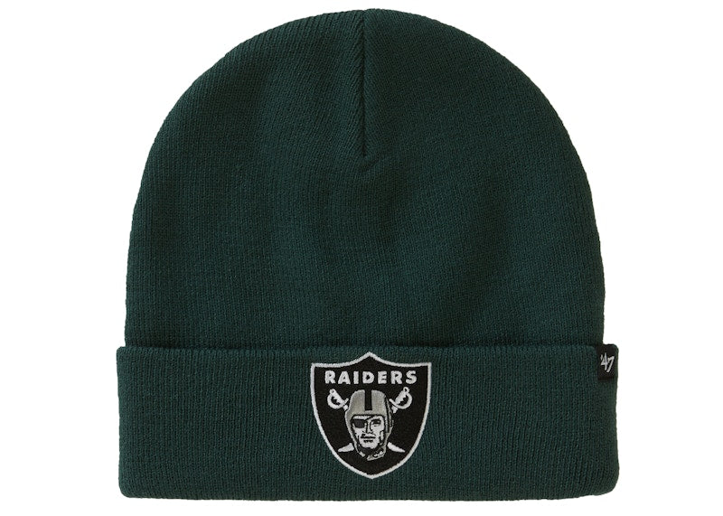 Supreme NFL x Raiders x '47 Beanie Dark Green