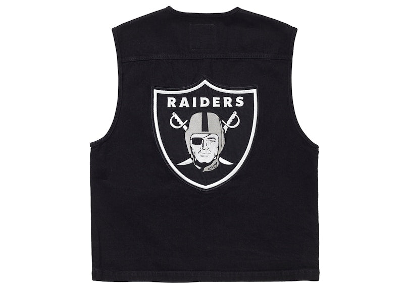 Supreme NFL x Raiders x '47 Denim Vest Black