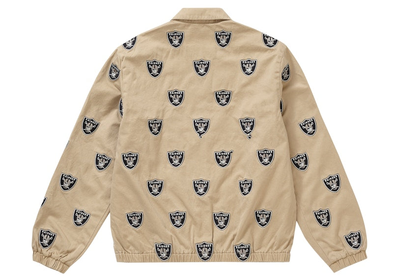 Supreme NFL x Raiders x '47 Embroidered Harrington Jacket Khaki
