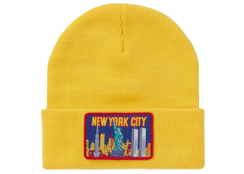 Supreme NY Patch Beanie Yellow