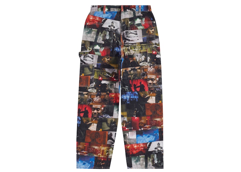 Supreme Nas and DMX Collage Double Knee Denim Painter Pant Multicolor