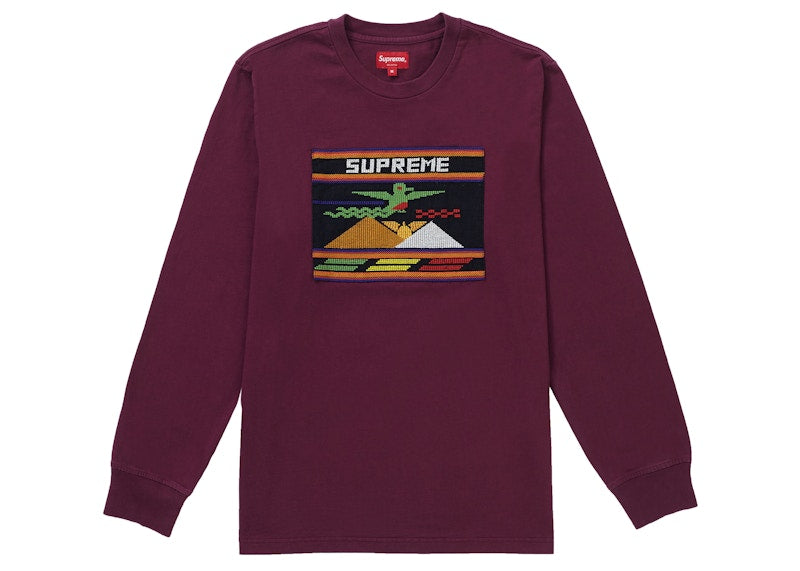 Supreme Needlepoint Patch L/S Top Purple
