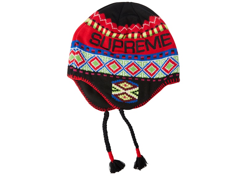 Supreme Nepali Earflap Beanie Black