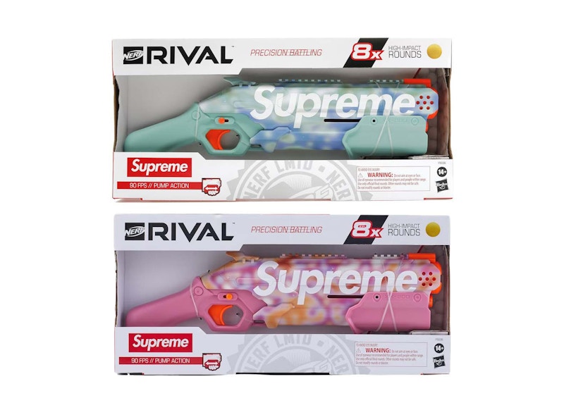 Supreme Nerf Rival Takedown Blaster Set Blue/Pink