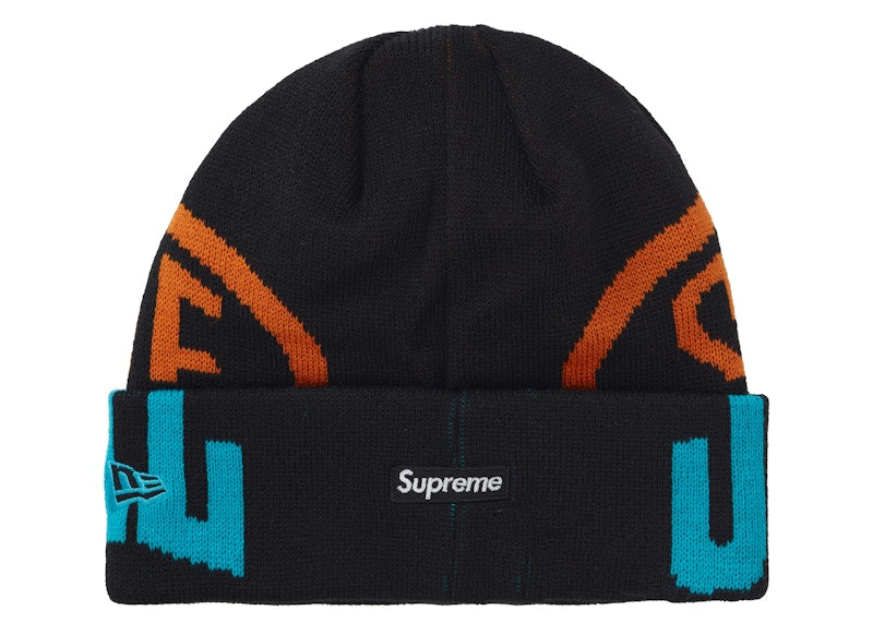Supreme New Era 2-Tone Logo Beanie Black