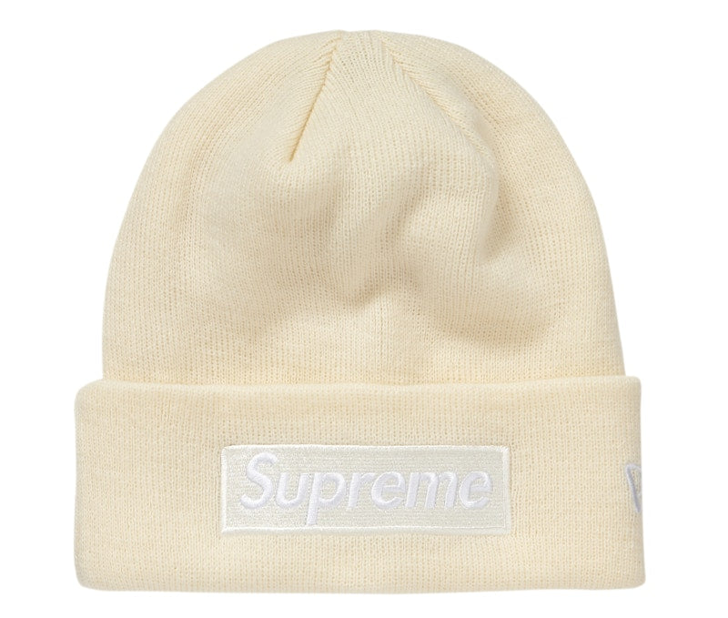 Supreme New Era Box Logo Beanie (FW18) Natural