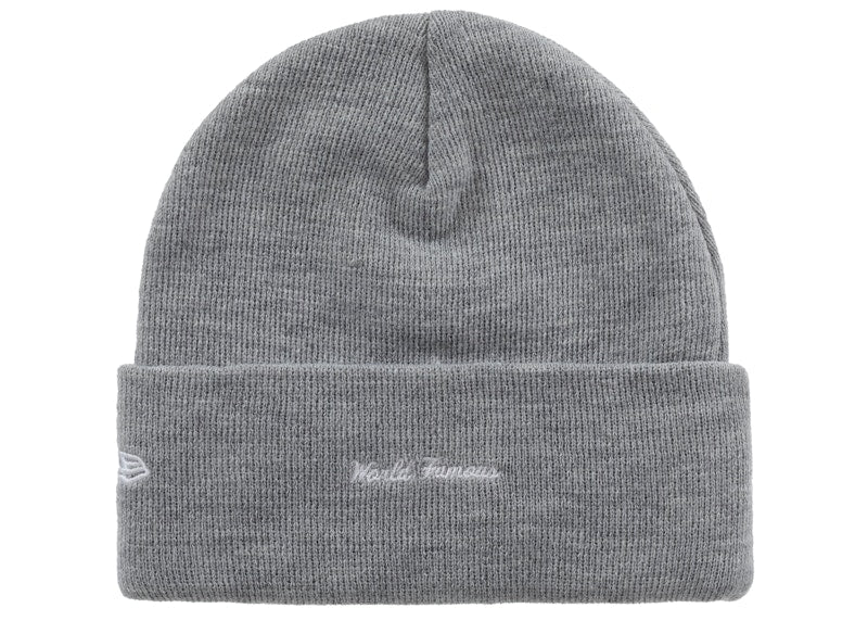 Supreme New Era Box Logo Beanie (FW25) Heather Grey