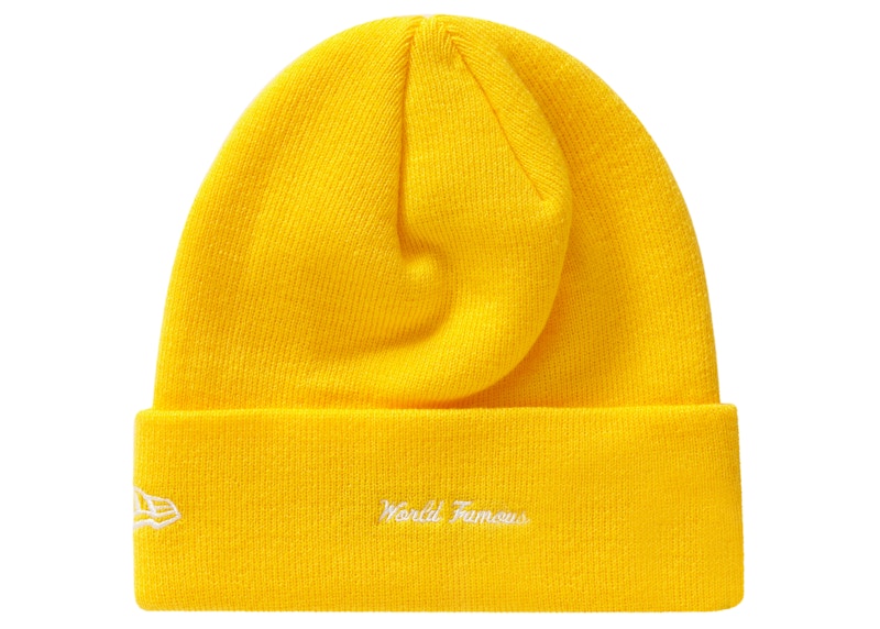 Supreme New Era Box Logo Beanie (FW19) Yellow