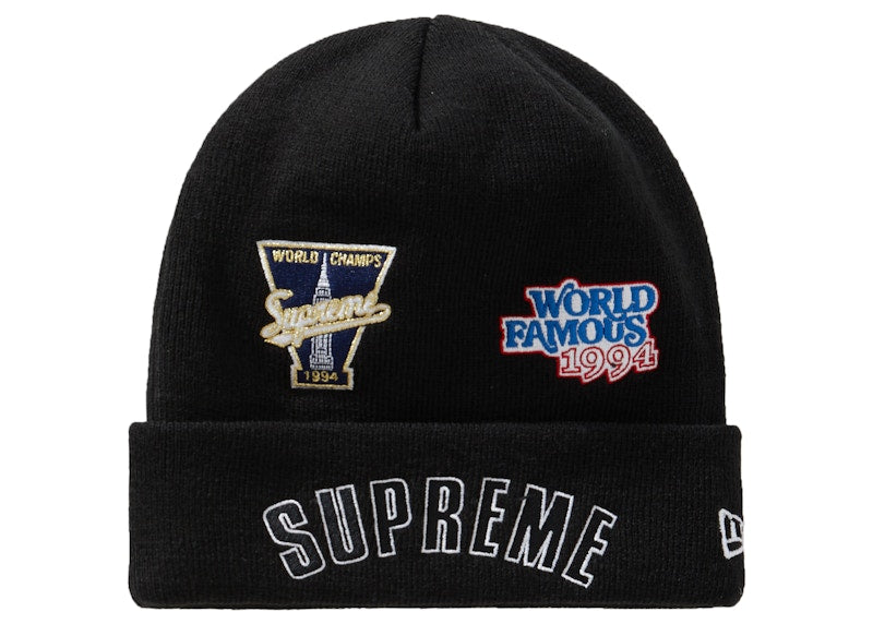Supreme New Era Championship Beanie Black