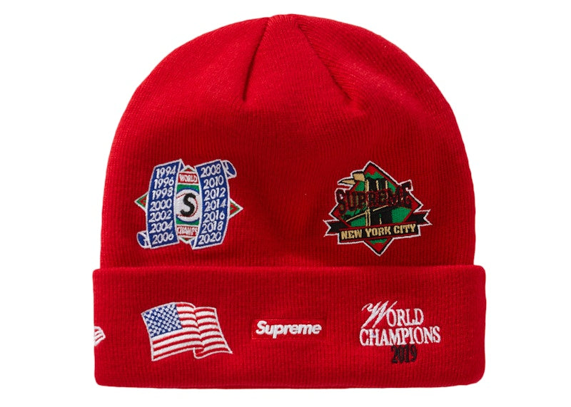 Supreme New Era Championship Beanie Red