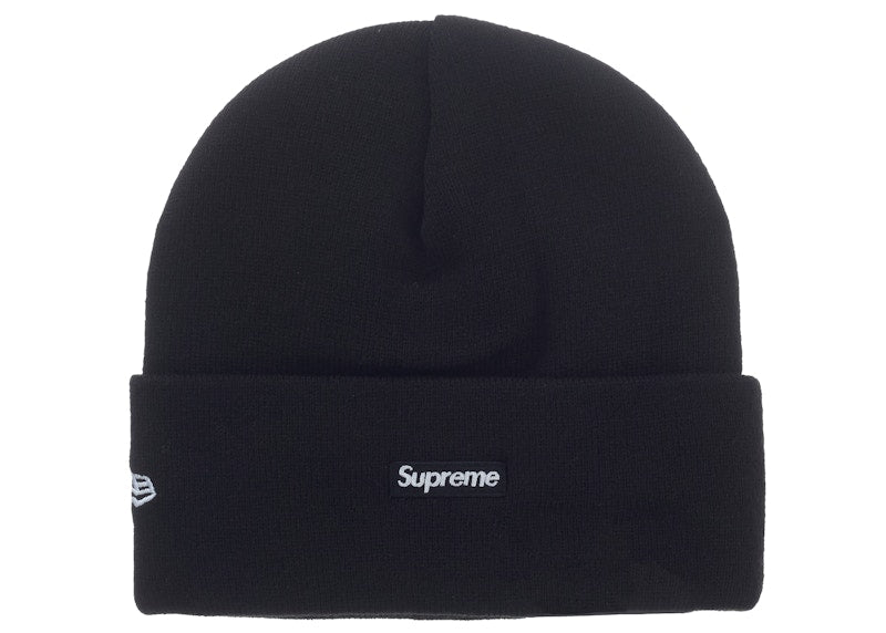 Supreme New Era Classic Logo Shop Beanie Black
