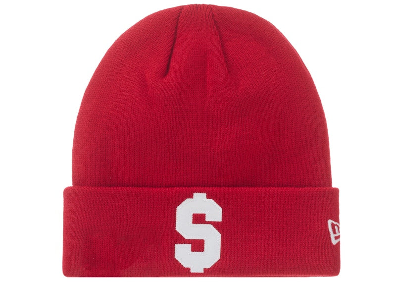 Supreme New Era $ Beanie Red