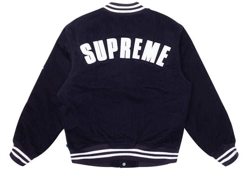 Supreme New Era MLB Varsity Jacket Navy