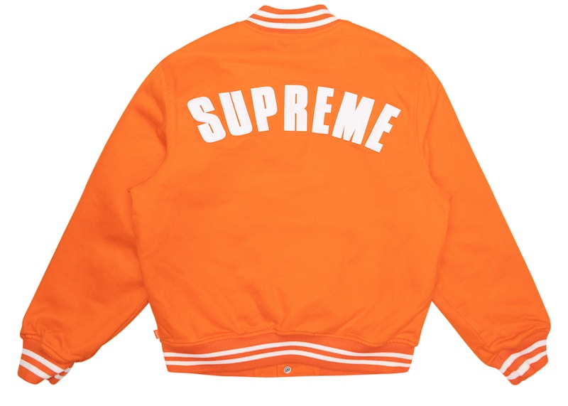 Supreme New Era MLB Varsity Jacket Orange