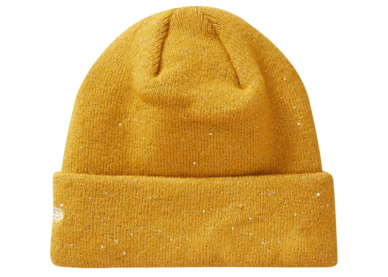 Supreme New Era Metallic Arc Beanie Gold