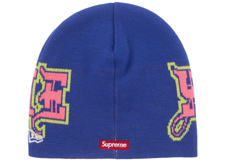 Supreme New Era Outline Beanie Navy