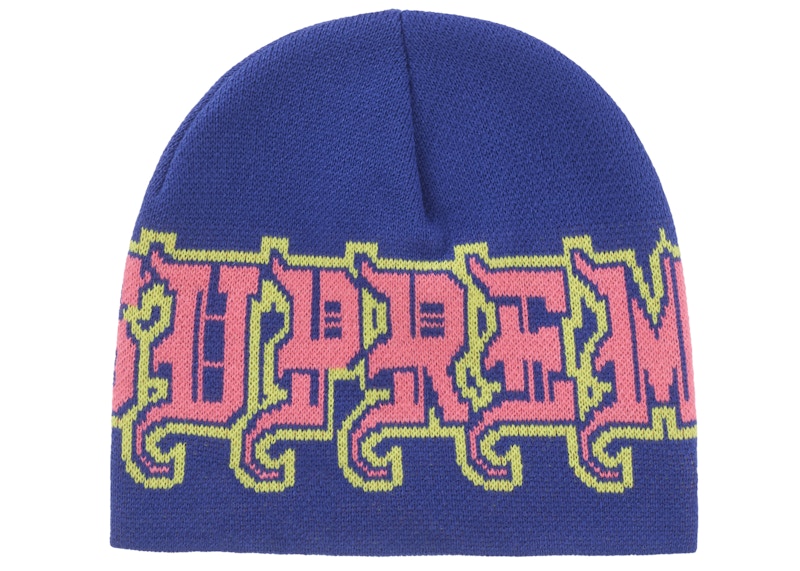 Supreme New Era Outline Beanie Navy