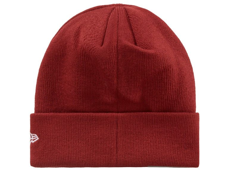 Supreme New Era Psalm Beanie Dark Red